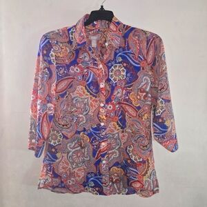 CHICO'S Paisley Print Women's Top